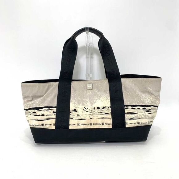 Chanel Nylon Canvas Sport Line Handbag Tote - Picture 1 of 6